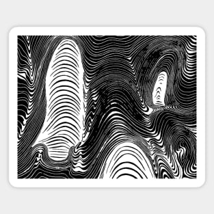 Line Art Optical Illusion Magnet